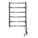 Domoterm electric heated towel rail "Stefano", 400 x 600 mm, 6 crossbars, right, chrome