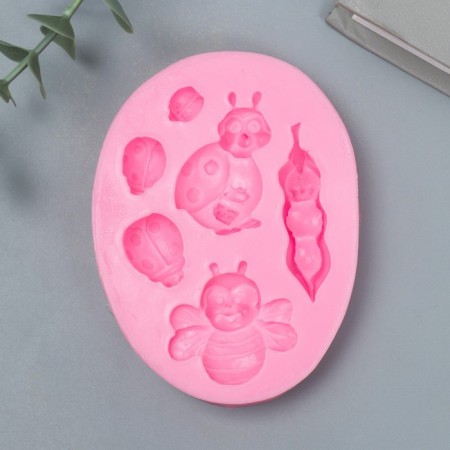 Mold Silicon "Bukashka" 6 items 10x7.5x1.5 cm-2