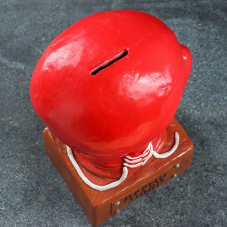 Piggy bank "Boxing glove" red gold, 15x12x24cm-3