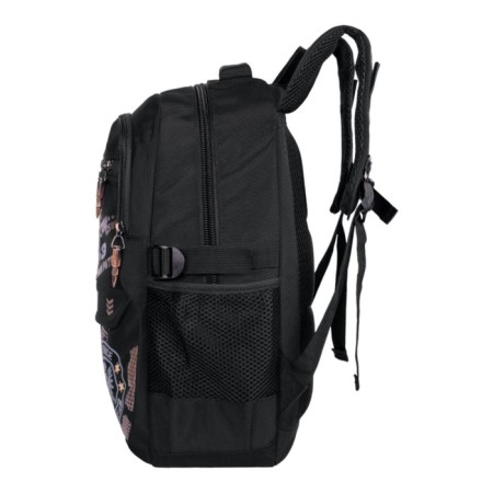 Youth backpack 40 x 28 x 14 cm, ergonomic back, monkking, w203 black-1
