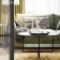 Majore Glass Coffee table, 800 × 800 × 390 mm, white Lacobel color