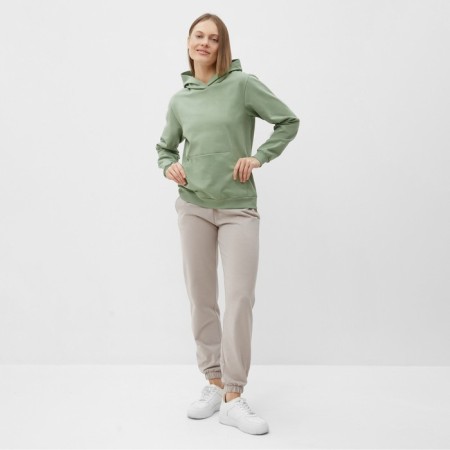 Women's sweatshirt was launched, olive color, size 52-1