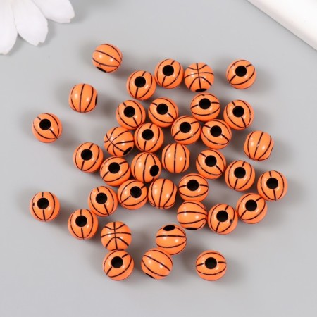 Beads for creativity plastic "Basketball ball" d = 1.1 cm set 20 g-1