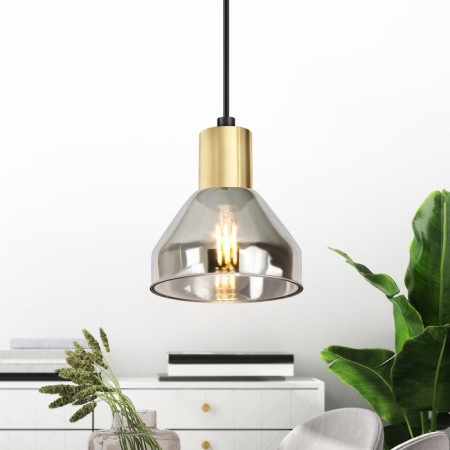 Suspended lamp Rivoli Kassandra 3118-201 1he14, 40W, black, brass-3