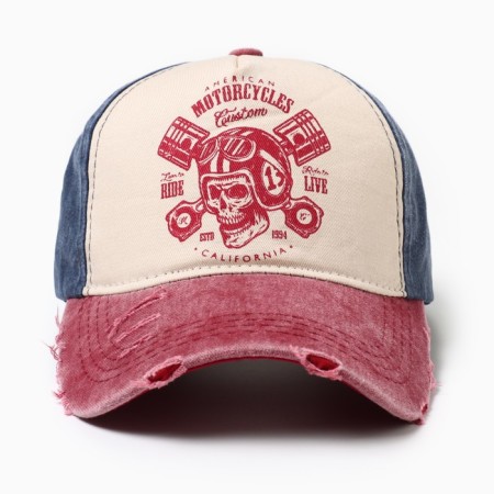 Men's cap "Motorcycler", Blue color, size 56-58-1