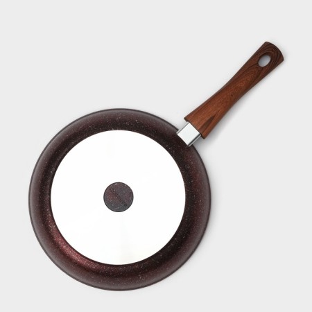 Granit Ultra Red, D = 26 cm pan, removable handle, glass cover, anti -stick coating, brown color-7