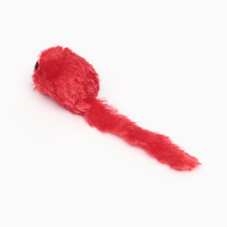 Toy for cats "Mouse Low" color, 5 cm, red-1