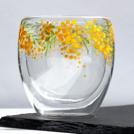 A glass with double walls "Tender Mimosa", 250 ml-1