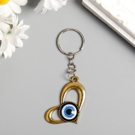 Keychain metal "curved heart" mix 3.8x3.2 cm