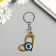Keychain metal "curved heart" mix 3.8x3.2 cm