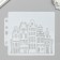 Stencil plastic "Architecture" 13x14 cm