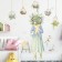 Sticking plastic interior color "Girl with field flowers" set 2 sheets 30x85 cm