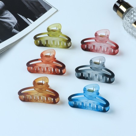 Hair crab "Candy" matte loop, 6.5 cm, mix-1