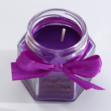 Candle in the jar "Blave with happiness", aroma of blackberry, 6.5 x 5.5 x 5.5 cm-6