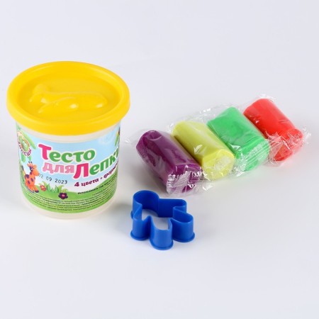 Bank sculpting dough 4 colors in 25 g + molder mold-12