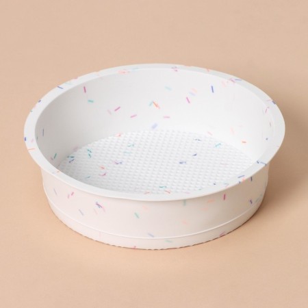 Baking form Konfinetta "Circle", silicone, d = 20 cm (inner diameter 18.5 cm), white color-3