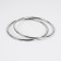 Handles for the bag "circle", metal, d = 10 cm, 2 pcs, silver color