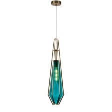Светильник подвесной Indigo, 11012/1P Blue. 1х60Вт, E27, 160х160х655/2140 мм, цвет бирюзовый