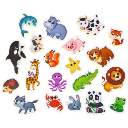 Soft puzzle for kids "collect animals", 20 puzzles, 40 parts, crumb I-6