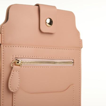 Female bag, cross-bodi, on the magnet, the color is pink-3