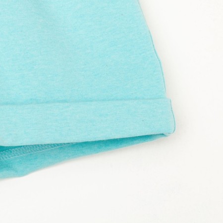Kid for children (sweatshirt, shorts) KAFTAN "BASIC Line", height 122-128, turquoise melange-11