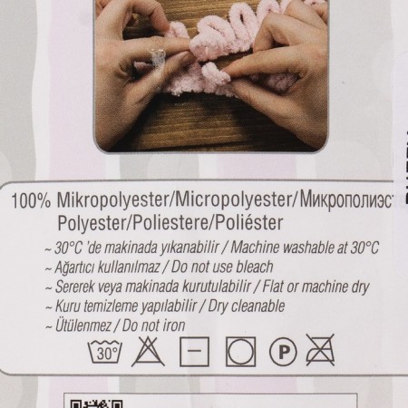 Yarn "Puffy" 100 % micropoliester 9m/100g (340 St. Pink)-2