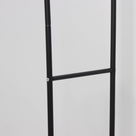 Double -hung -hungry metal metal for clothes, with a shelf, 110 × 62 × 150 cm, black color-3