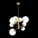 Suspension lamp ST LUCE. SL1150.203.08. Liora. 8x40 watts, E27, 65x65 cm, matte gold color