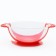 Feeding set: a bowl on the suction cup 340 ml., With a lid, a thermal engine, red-beige color