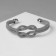 Bracelet Metal "burn" 2 threads, knot, silver color