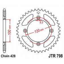 The rear driven star JTR798 for a steel motorcycle, chain 428, 47 teeth