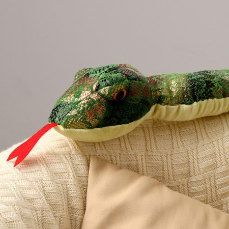 Soft toy "Snake", 105 cm, green color-1