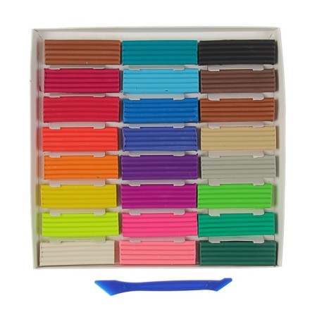 Plasticine 24 colors 480 g, "gamma" "classic", with a glass-1