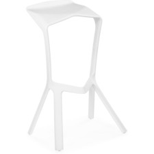 Стул барный Mega пластик, белый 50x43x80 см