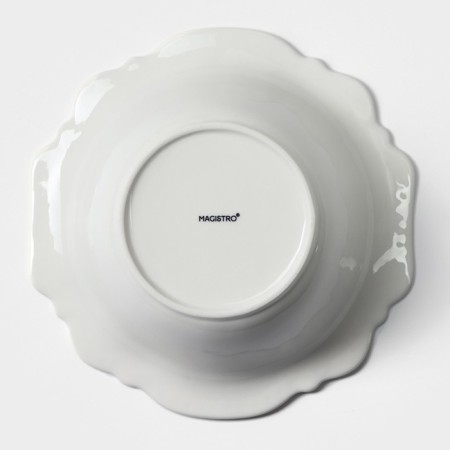 Porcelain salad Magistro "suite", 800 ml, d = 20.5 cm, white color-4