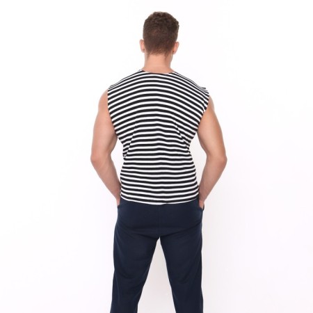 T-shirt male vest (knitting), black color, size 48-50-2