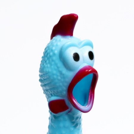 The squeak of "thoughtful chicken XL" for dogs, 41 cm, blue-4