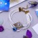 Bracelet-co-wrapping “Talisman protection” crown, blue-white color with black gold, l = 16 cm