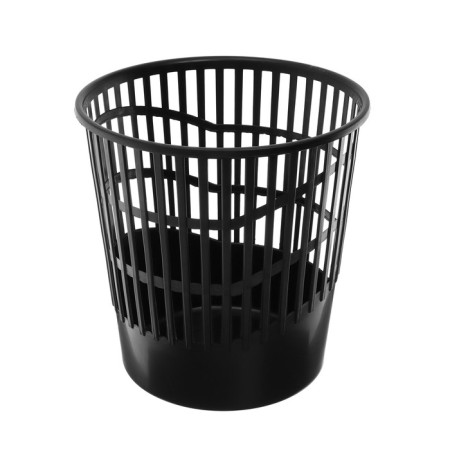 Calligrata paper and garbage basket, 12 liters, plastic, mesh, black
