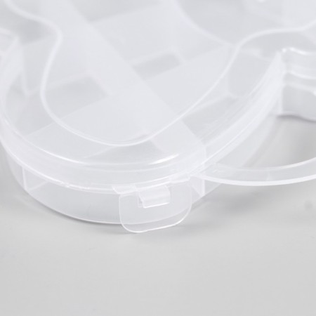 Casket Plastic for little things "Butterfly" transparent 13 departments 14x18.5x2.5 cm-2