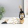 Polystone souvenir "African beauty with a jug" white-gold 24.5x9.5x19 cm