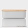 Storage container with lid LADOM "Naturel", 17.5 × 12 × 5.5 cm, white color