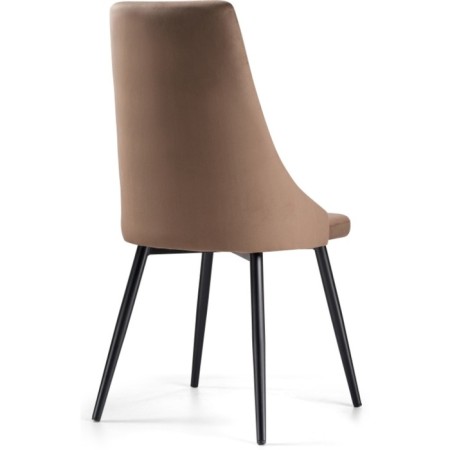 SHEET on the metal frame Narayan Velutto 23 metal/velor, black/brown 47x54x98 cm-3