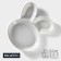 Porcelain dish for feeding Magistro "Eared Zay" with two saucers, 27 × 22.5 cm, white color