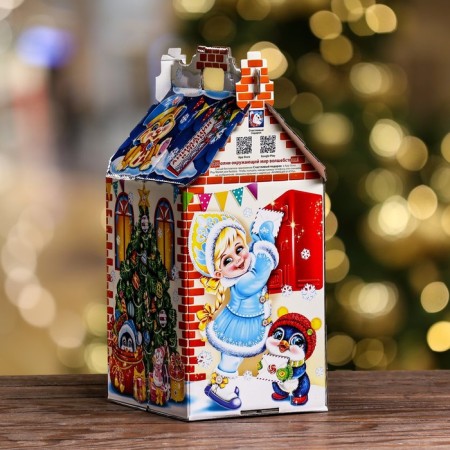 Gift box "Congratulations of Santa Claus", house, 17.6 x 14.3 x 29 cm-3
