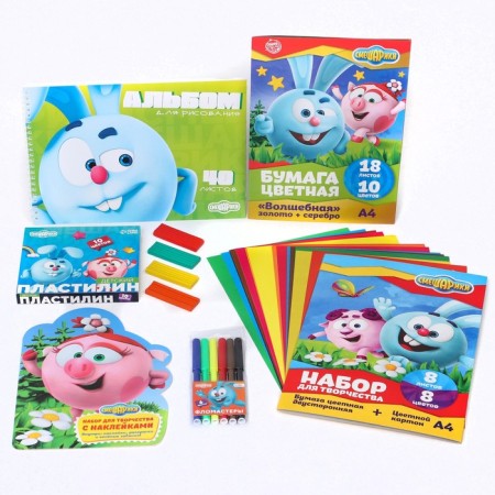 Gift set of first grader, 6 items, Smeshariki-1