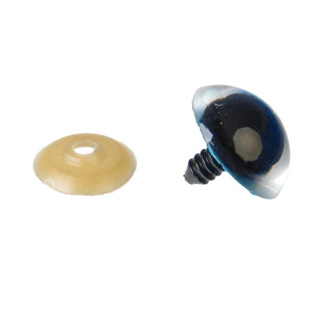 Rifle eyes with plugs, "sparkles" set of 18 pcs, size 1 pc: 2.4 cm, blue color-1
