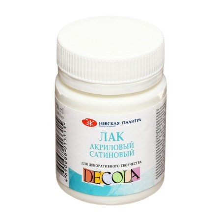 Acrylic satin varnish, water -based 50 ml, ZHK Decola-3