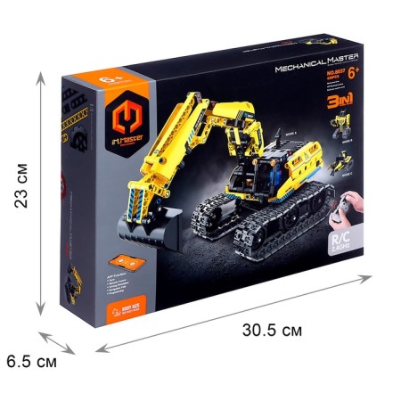 Radio -controlled designer "Construction excavator", 3 assembly options, 430 parts-6
