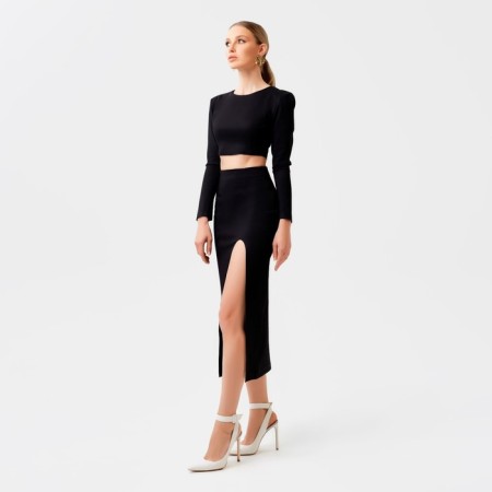 Women's costume (skirt and top) Mist, p.44, black-2